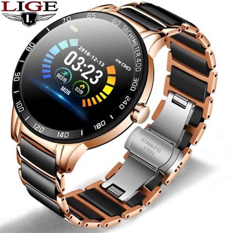 mens gold smartwatch|best value men's smart watch.